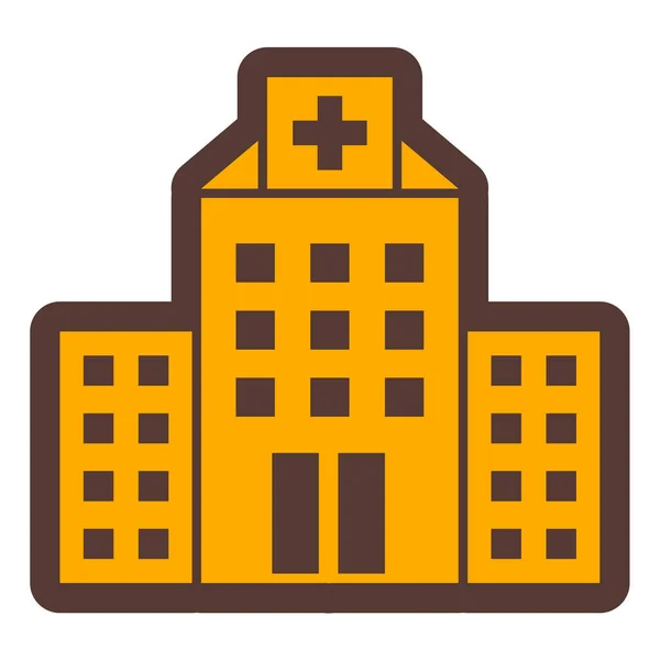 Krankenhausgebäude Einfaches Design — Stockvektor