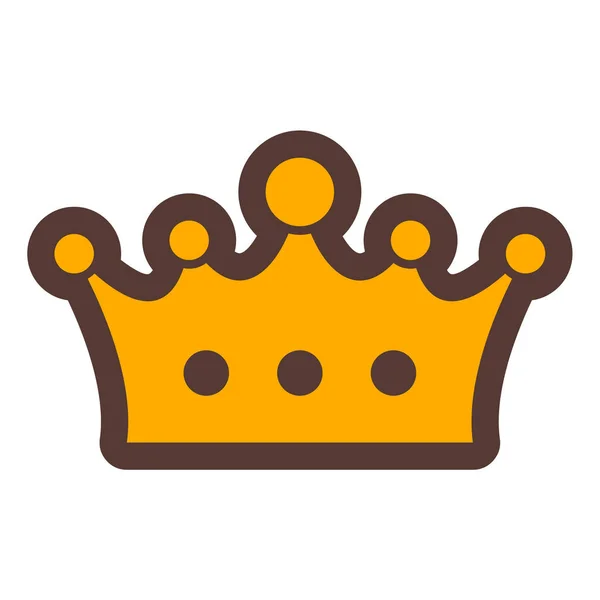 王冠のアイコン 白い背景に孤立したウェブデザインのためのキングベクトルのアイコンのシンプルなイラスト — ストックベクタ