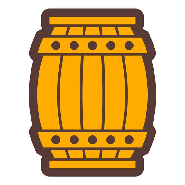 Icono Barril Cerveza Ilustración Vectorial — Vector de stock