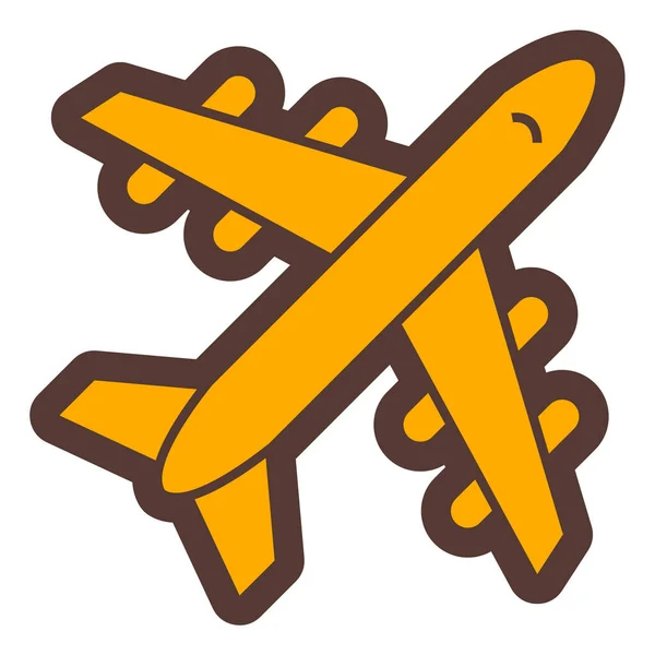 Flugzeug Web Ikone Einfaches Design — Stockvektor
