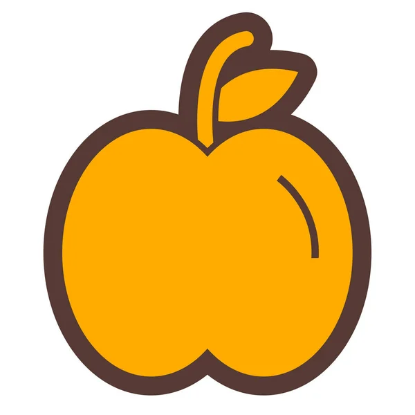 Apel Ikon Web Ilustrasi Sederhana - Stok Vektor
