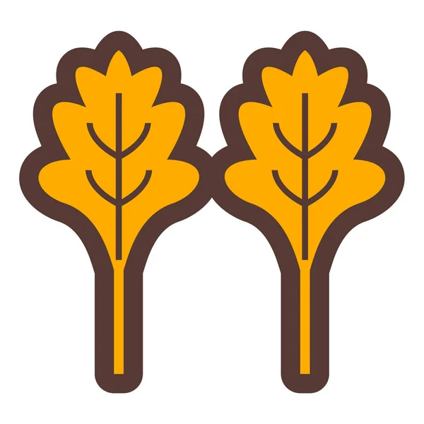 Autumn Leaves Web Icon — Image vectorielle