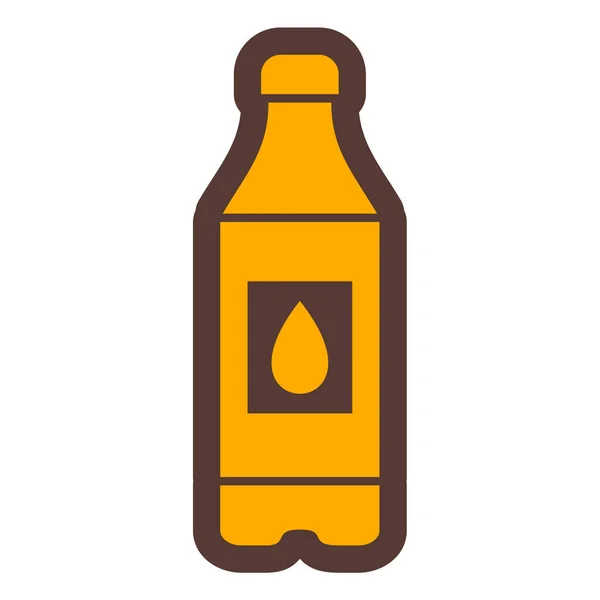 ビールボトルのアイコン 白を基調としたウェブデザインのための飲料水のアイコンの簡単なイラスト — ストックベクタ