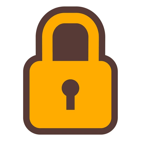 Padlock Icon Flat Design Style — Διανυσματικό Αρχείο