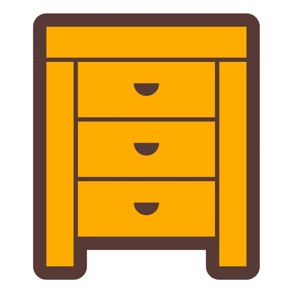 Kabinett Web Symbol Einfache Illustration — Stockvektor