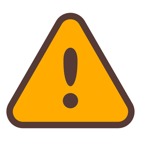 exclamation mark icon. warning symbol. hazard danger sign. flat design style.