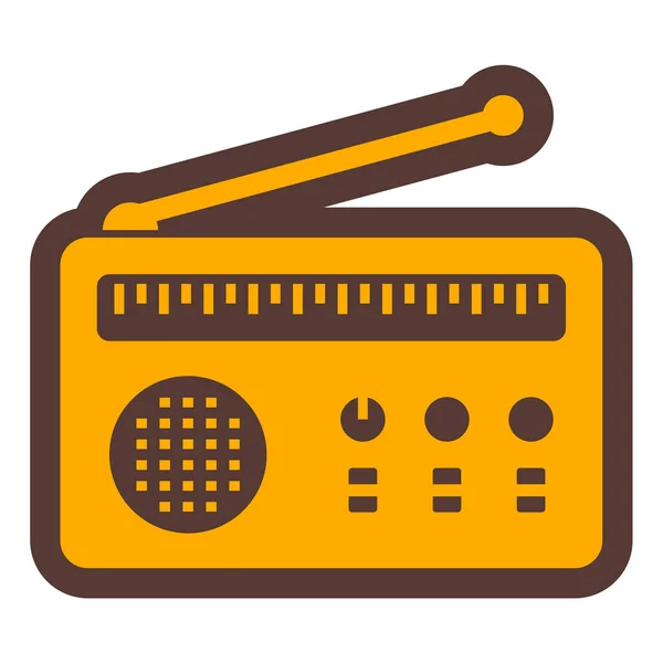Radio Icono Web Diseño Simple — Vector de stock
