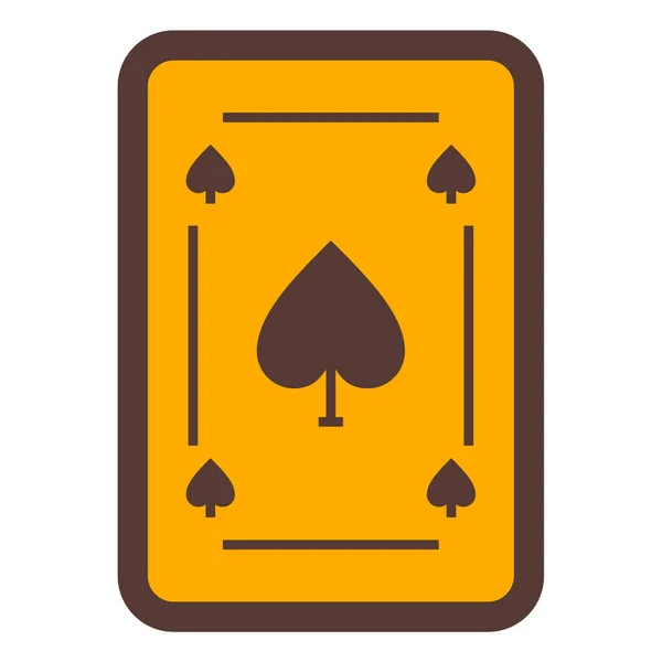 Playing Card Spade Vector Illustration — Image vectorielle