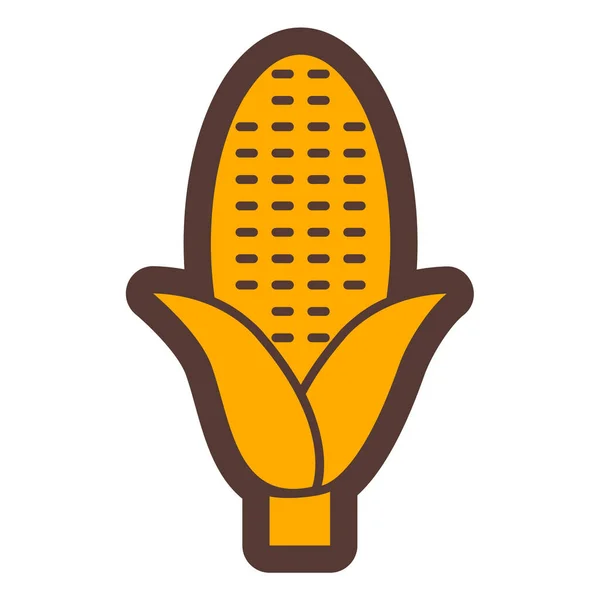 Kukurydzy Ikona Web Prosta Ilustracja — Wektor stockowy