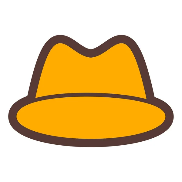 Sombrero Icono Web Ilustración Simple — Archivo Imágenes Vectoriales