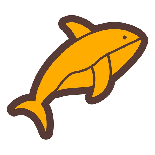 Pescado Icono Web Ilustración Simple — Archivo Imágenes Vectoriales