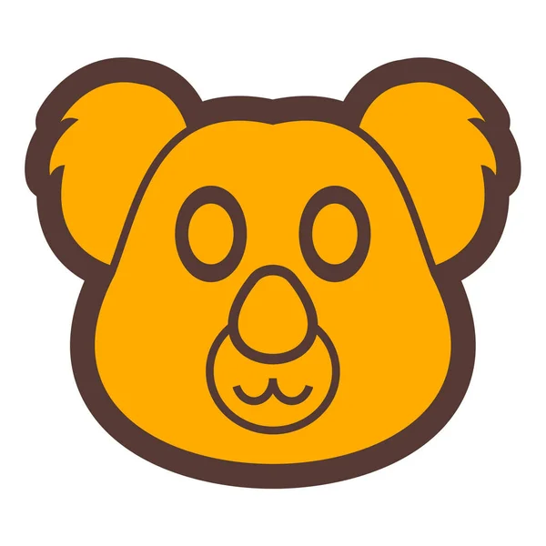 Cute Bear Face Vector Illustration — Stock Vector