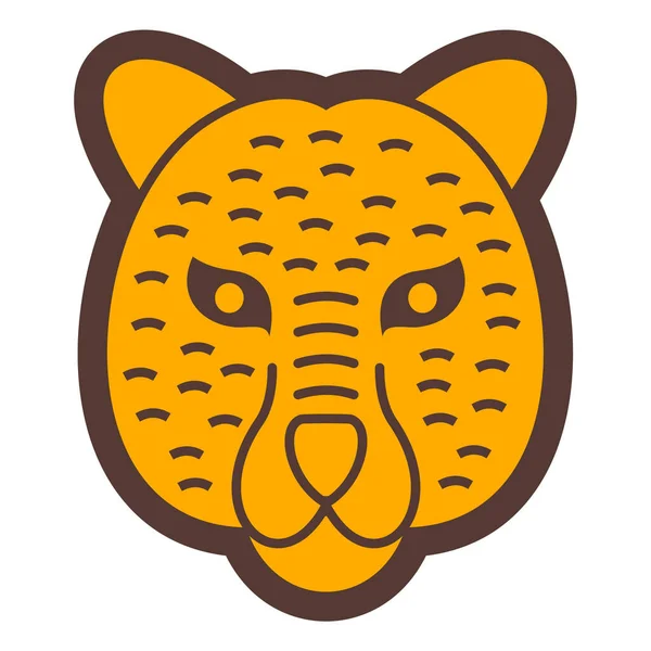 Tiger Head Icon Vector Illustration — Vetor de Stock