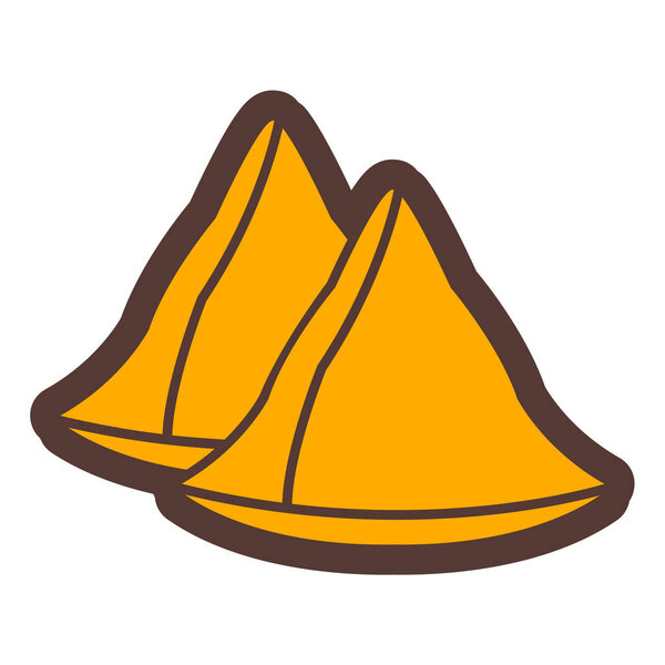 vector illustration of a volcano icon