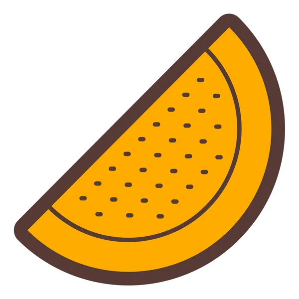 Papája Ovoce Ikona Jednoduchá Ilustrace Návrhu Vektoru Ananasového Řezu — Stockový vektor