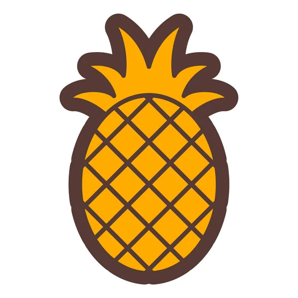 Ananas Web Simgesi Basit Illüstrasyon — Stok Vektör
