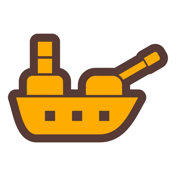 Een Boot Web Icoon Eenvoudige Illustratie — Stockvector