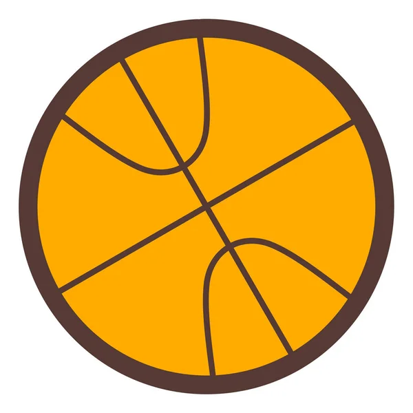 Basquetebol Ícone Web Ilustração Simples — Vetor de Stock