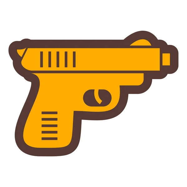 Pistola Icono Web Ilustración Simple — Archivo Imágenes Vectoriales