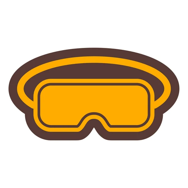 スキューバ マスク アイコン 白い背景に隔離されたウェブデザインのためのダイビングゴーグルベクトルアイコンの漫画 — ストックベクタ