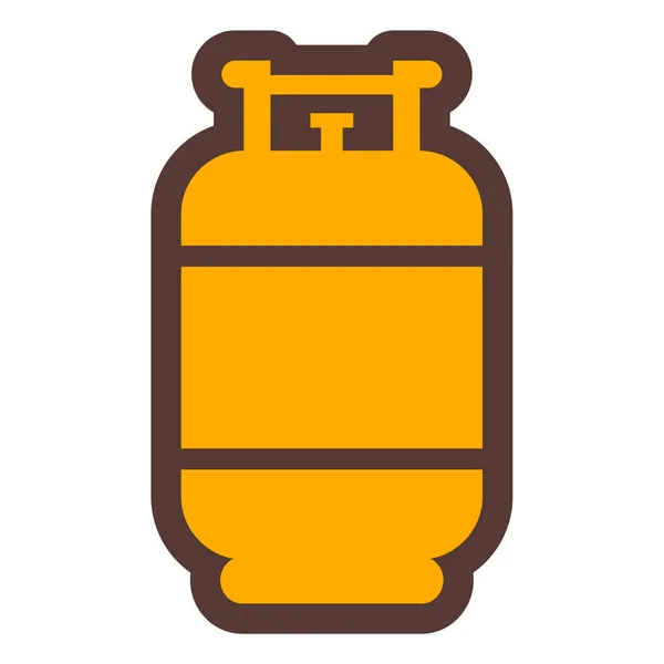 Gasflaschensymbol Einfache Illustration Von Wassertankvektorsymbolen Für Webdesign — Stockvektor