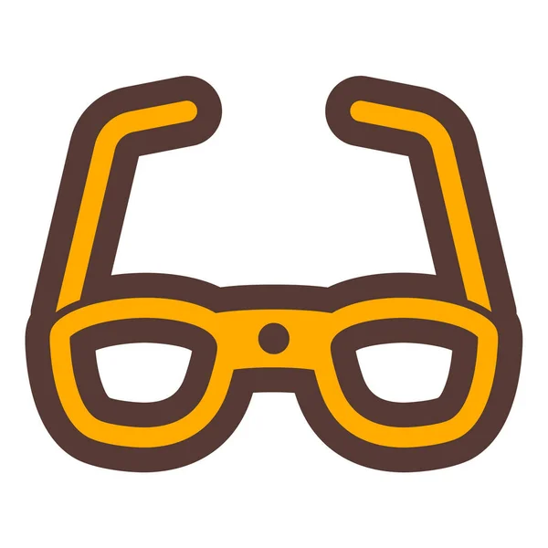 Gafas Icono Web Diseño Simple — Vector de stock