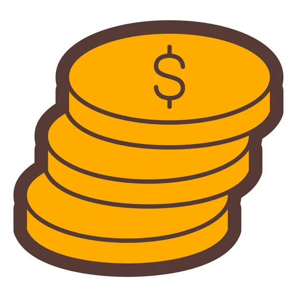 Geld Web Ikone Einfaches Design — Stockvektor