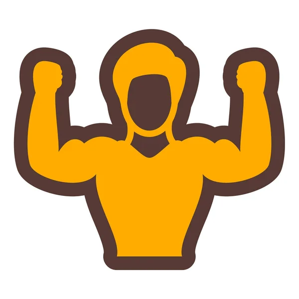 Fitness Bodybuilding Concept Represented Hands — Vector de stock