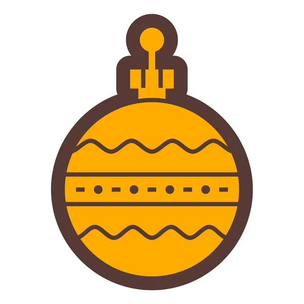 Christmas Ball Icon Vector Illustration — Stock Vector