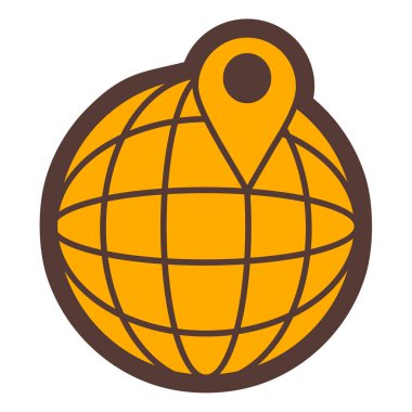 Seo ve ağ simgesinin vektör illüstrasyonu