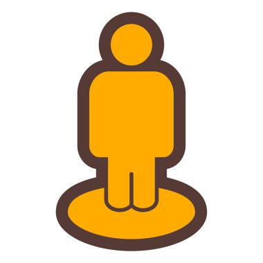 Kadın. Web simgesi basit illüstrasyon