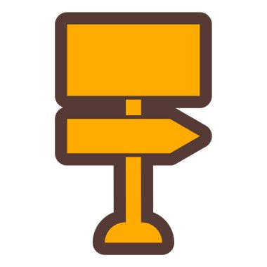 Yol. Web simgesi basit illüstrasyon