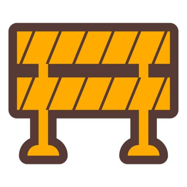 İnşaat bariyer simgesi. vektör çizim