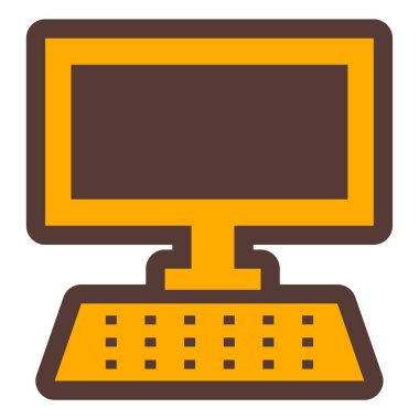 Bilgisayar klavyesi. Basit illüstrasyon