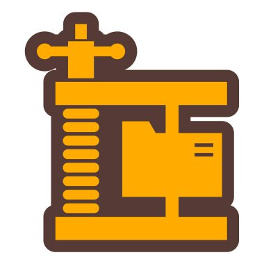 Kahve makinesi ikonu. Web için su borusu vektör simgelerinin özet çizimi