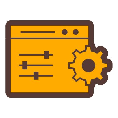 İnternet sitesi. Web simgesi basit illüstrasyon