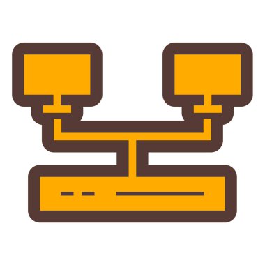 Ağ Paylaşımı. Vektör illüstrasyonu