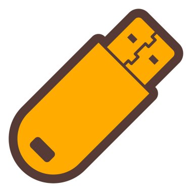 USB flash disk simgesi. vektör illüstrasyonu
