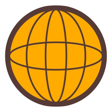 Küre. Web simgesi basit illüstrasyon