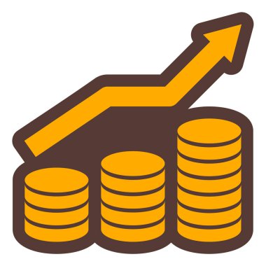 finansal büyüme ikonu vektör illüstrasyonu