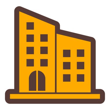 Bina. Web simgesi basit illüstrasyon