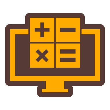 Hesap makinesi. Web simgesi basit illüstrasyon