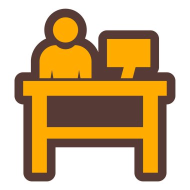 Masa. Web simgesi basit illüstrasyon