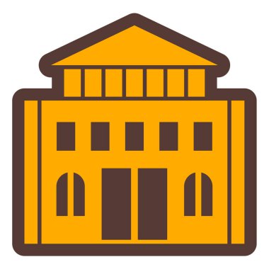 Bina. Web simgesi basit illüstrasyon