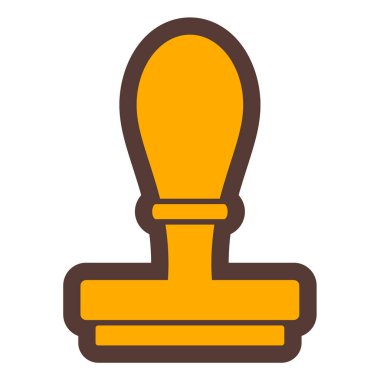 Damga. Web simgesi basit illüstrasyon