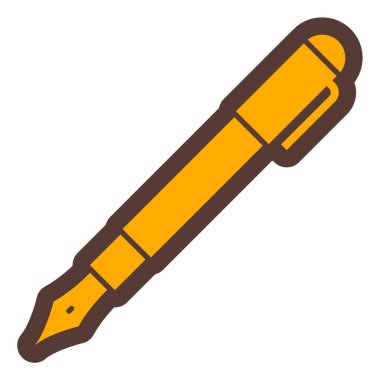 kalem simgesi. Beyaz arkaplanda izole edilmiş web tasarımı için basit kalem vektör simgeleri çizimi