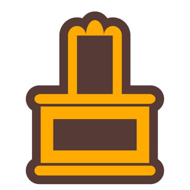 Şömine. Web simgesi basit illüstrasyon