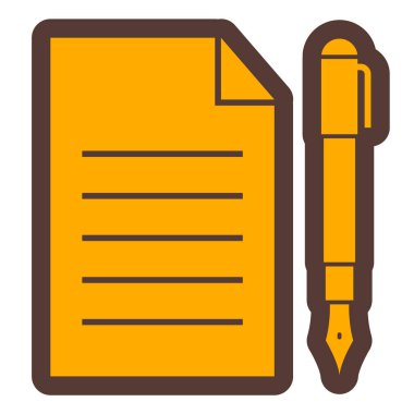 Belge. Web simgesi basit illüstrasyon