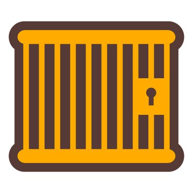 Bir hapishane simgesinin vektör illüstrasyonu