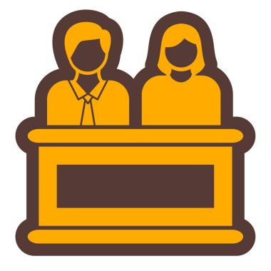 resepsiyon ikonu vektör illüstrasyonu